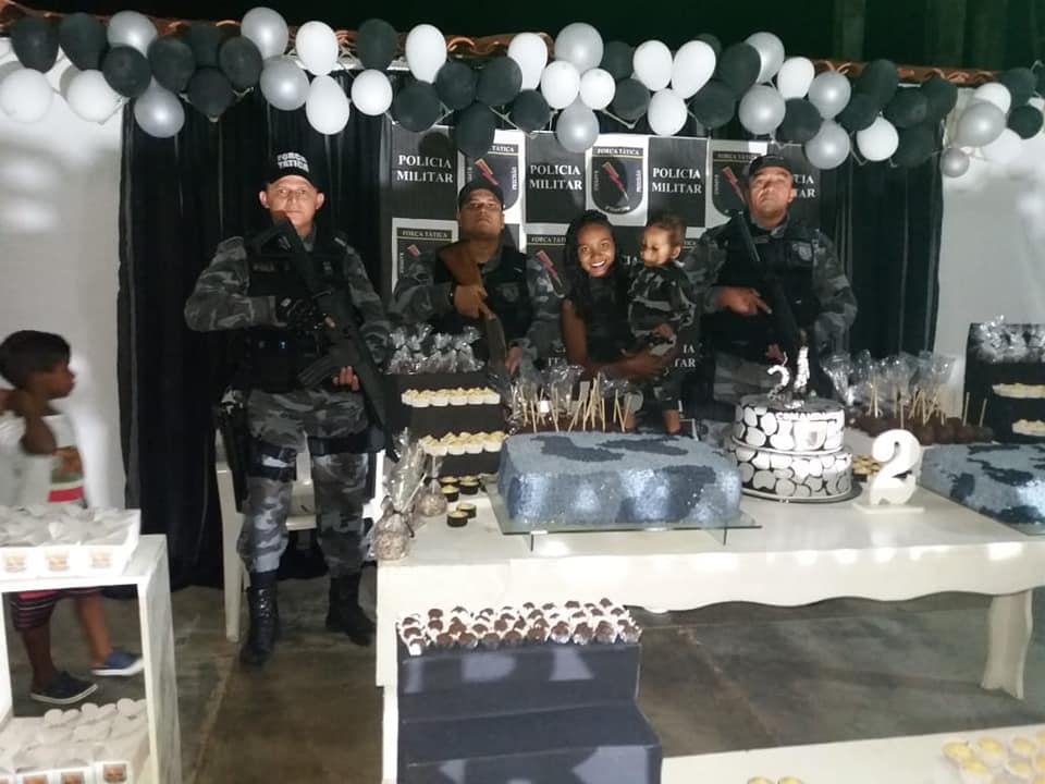 Força Tática de Valença participa do aniversário do pequeno Bryan Kalleb