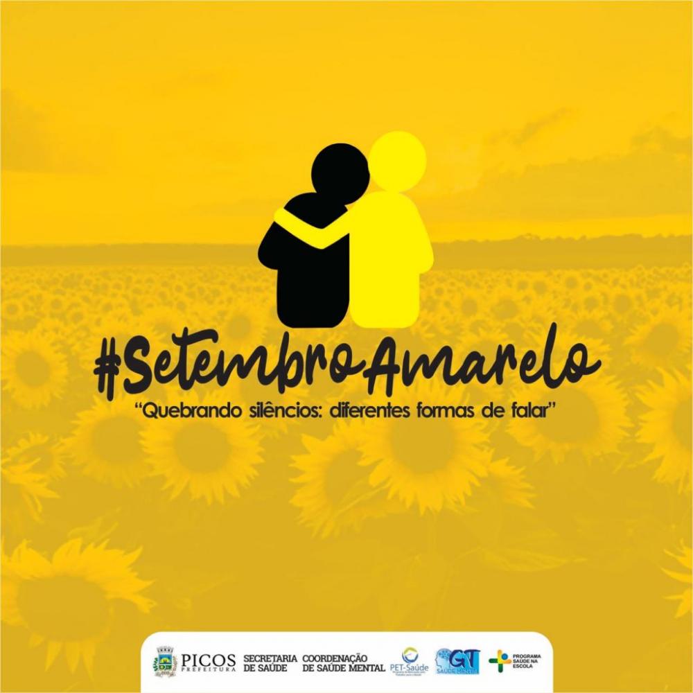 SMS divulga programação da campanha do “Setembro Amarelo”, em Picos
