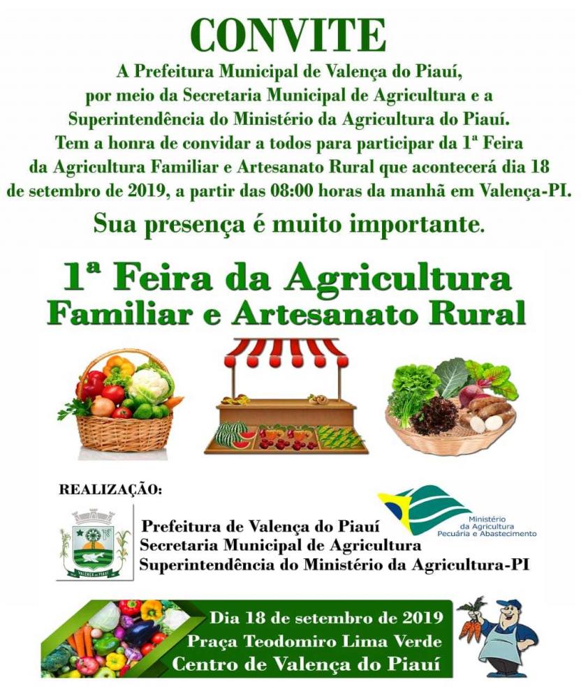 1ª Feira de Agricultura Familiar e Artesanato Rural de Valença do Piauí