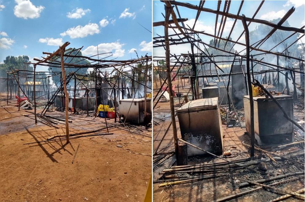 Incêndio de grandes proporções destrói barracas em festejo de comunidade da zona rural de Jardim do Mulato