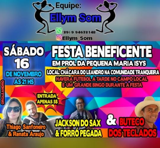 Festa beneficente em prol da pequena Maria Izys