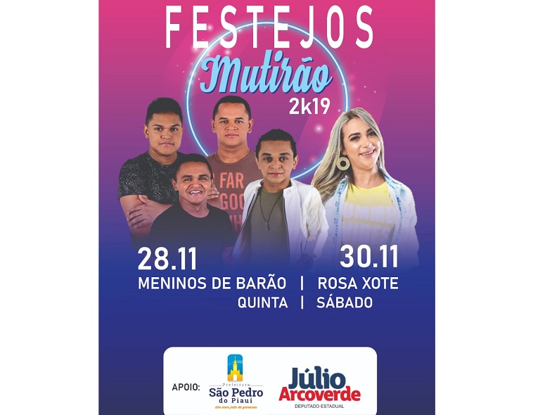Meninos de Barão abrirá festejo nesta quinta-feira (28), em São Pedro do PI