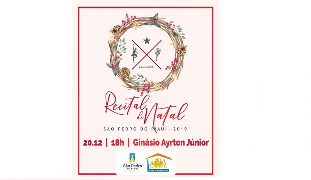 Recital de Natal será realizado nesta sexta-feira em São Pedro do PI
