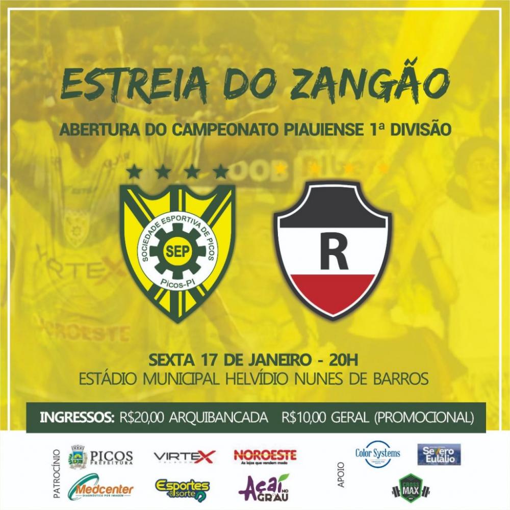 SEP enfrenta o River Atlético Clube na abertura do Campeonato Piauiense, em Picos